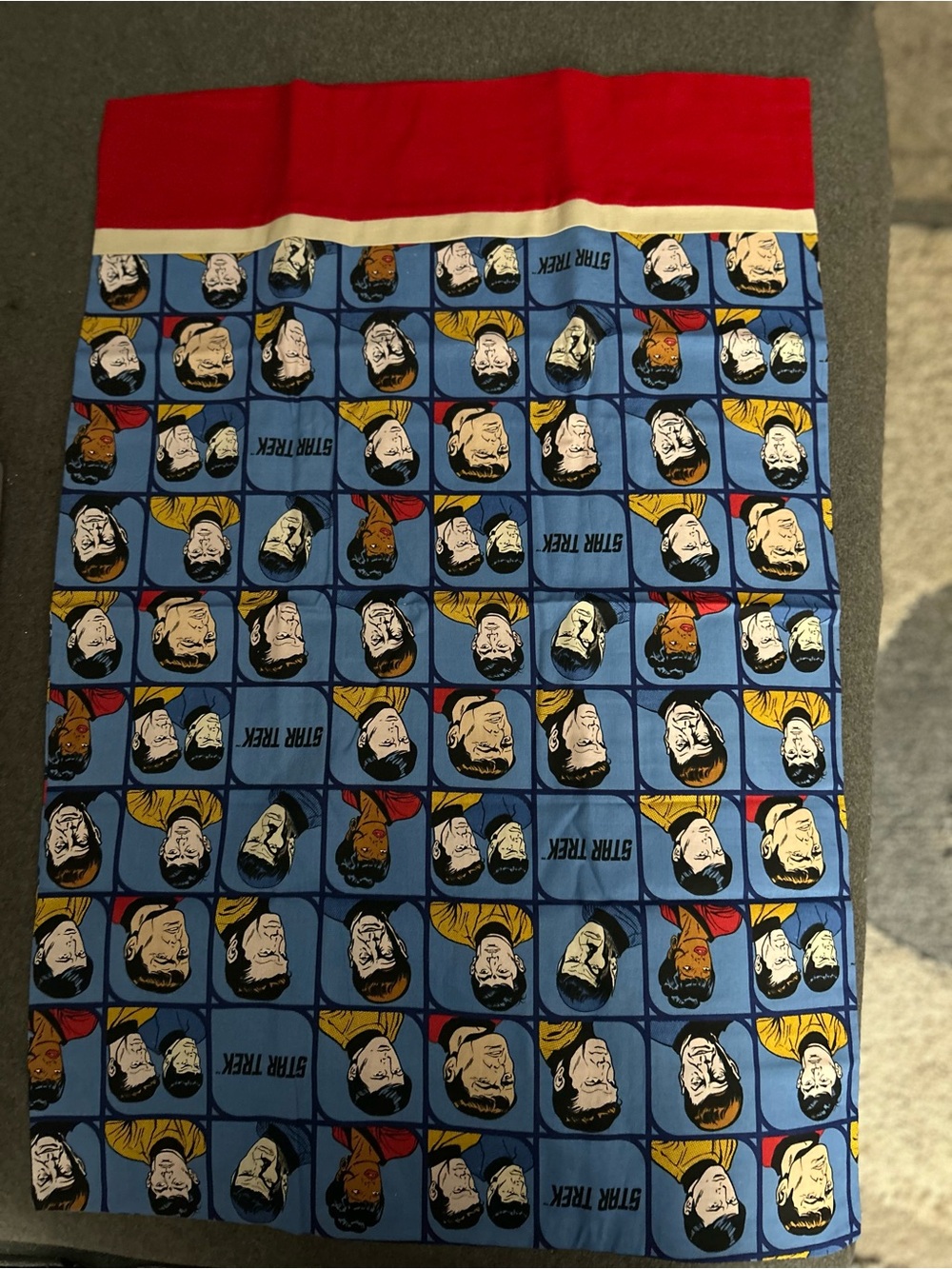 Star Trek Pillowcase in Blue, Red & Yellow